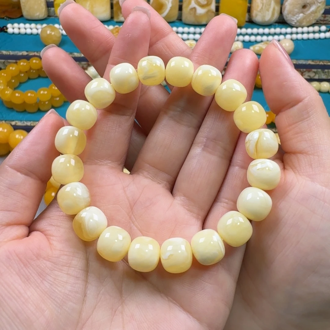 手链琥珀未镶嵌同料