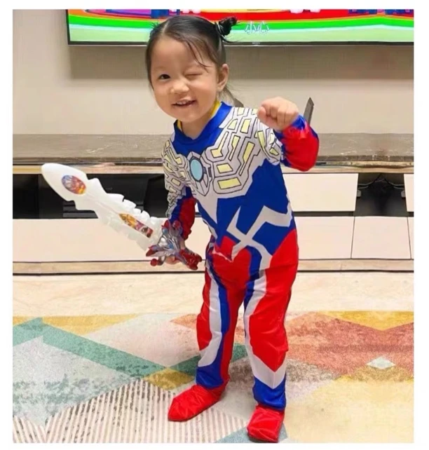 赛罗奥特曼衣服儿童服装男童赛罗迪迦演出cos连体衣紧身衣表演服