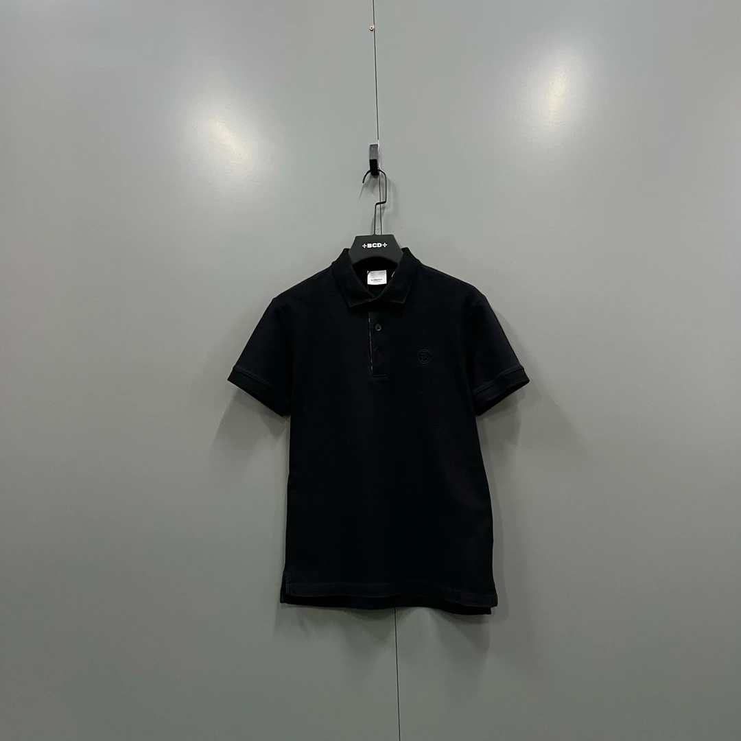 未使用 BURBERRY/博柏利 （ll）黑色TB刺绣polo衫 XS码/全新205958
