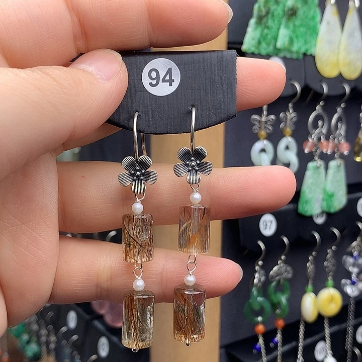 水晶耳饰银S925镶嵌梅**妹4444