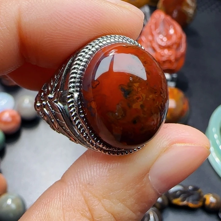 玛瑙/玉髓战国红玛瑙未镶嵌笑*缘