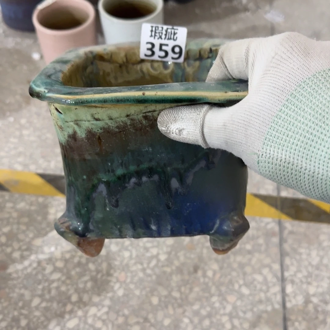 瓷片景德镇手工花盆次品