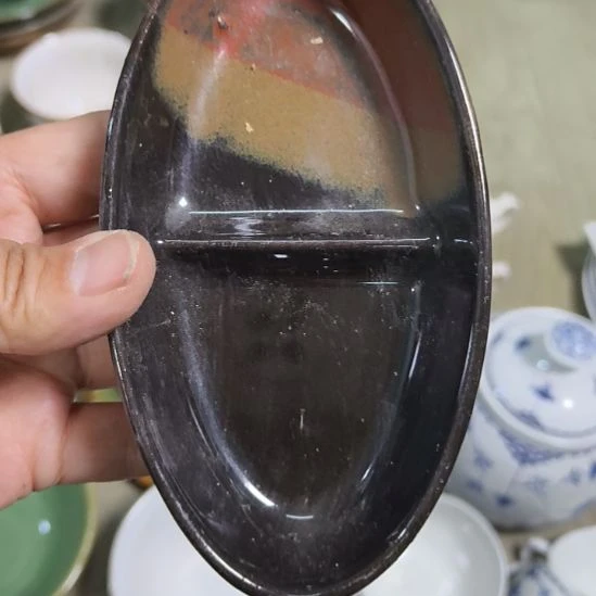 坦***克瓷片磁州窑五厂盘碗壶杯