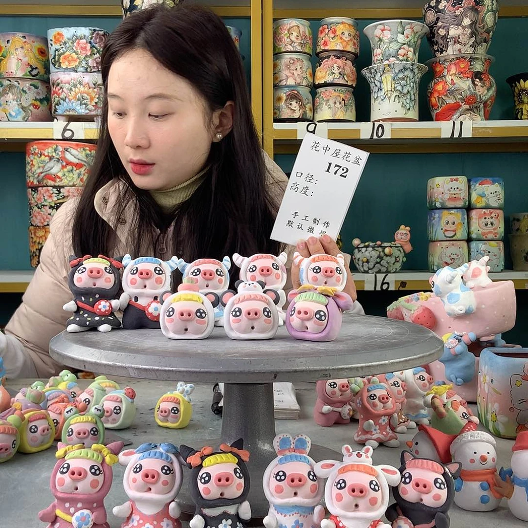 蜜***洋陶景德镇手工花盆172