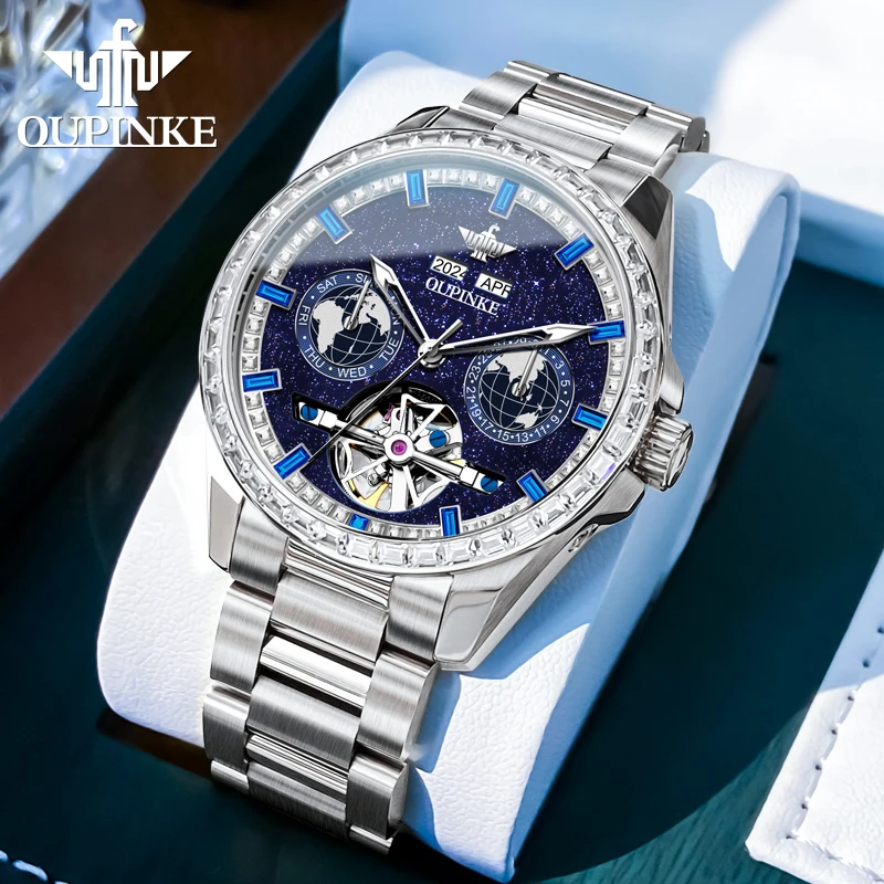 男士手表瑞士认证百搭防水多功能夜光高档个性腕表全自动机械表