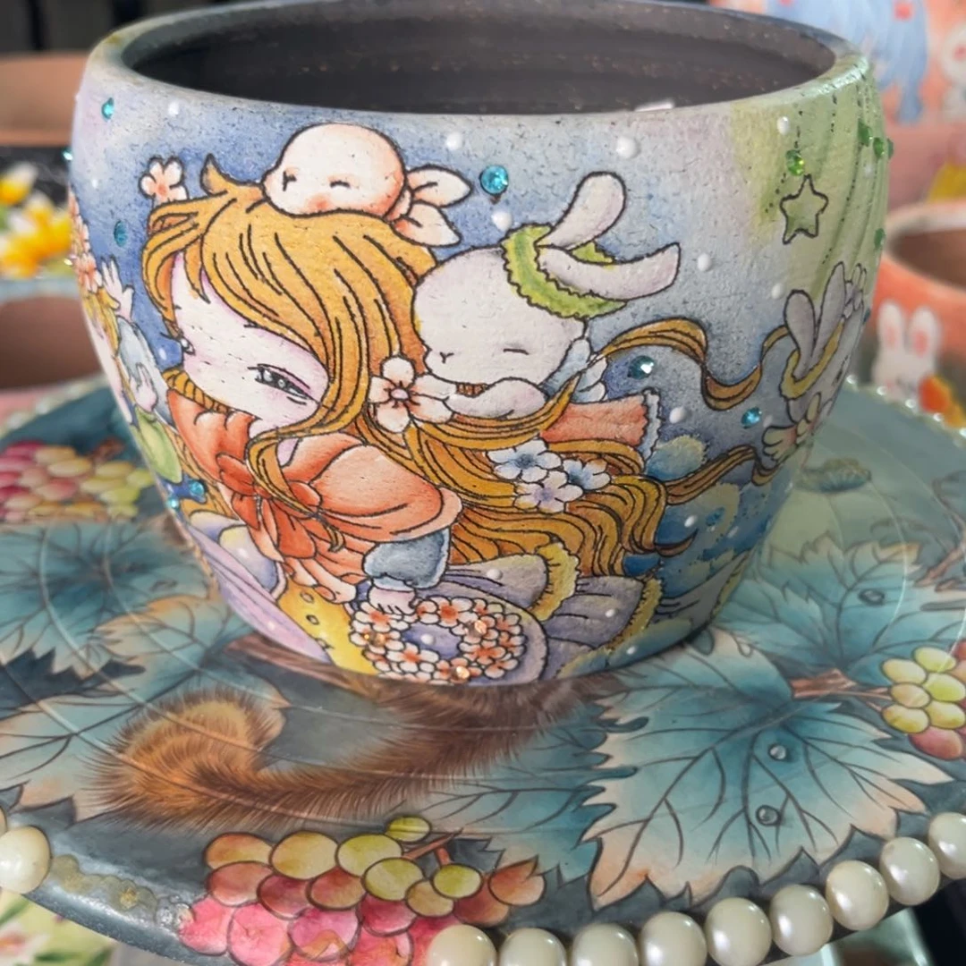 北***贝北北拍多肉花盆1个