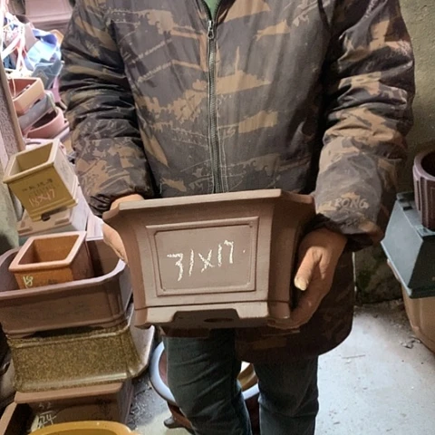 紫砂花盆手工制作