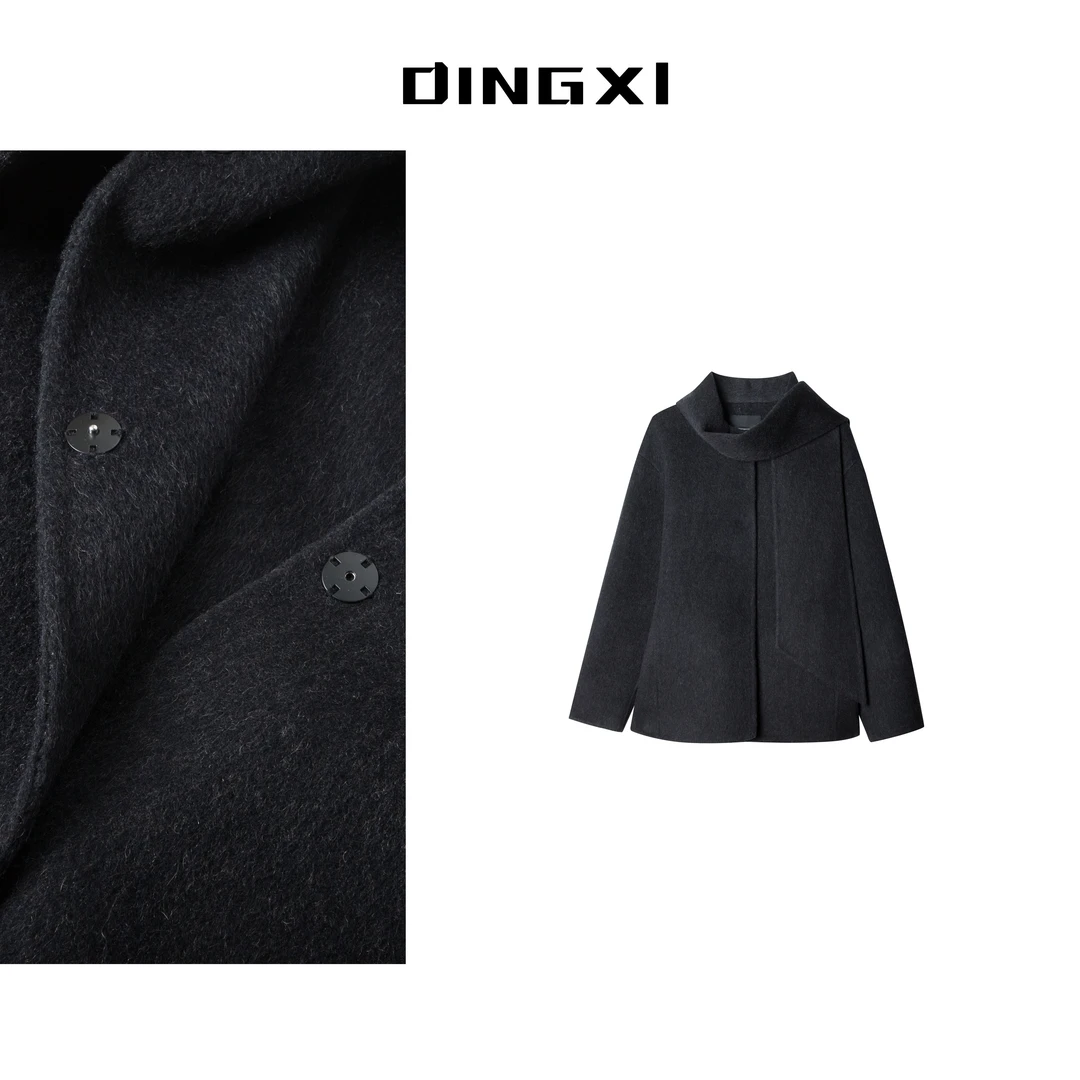 【风生高端甄选】秋冬呢大衣直筒型时尚双面呢休闲中长款外套