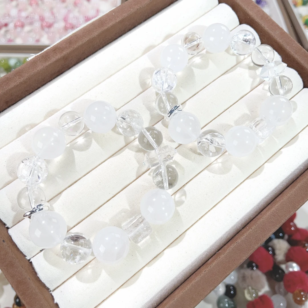 【霜白】设计款手链 白水晶