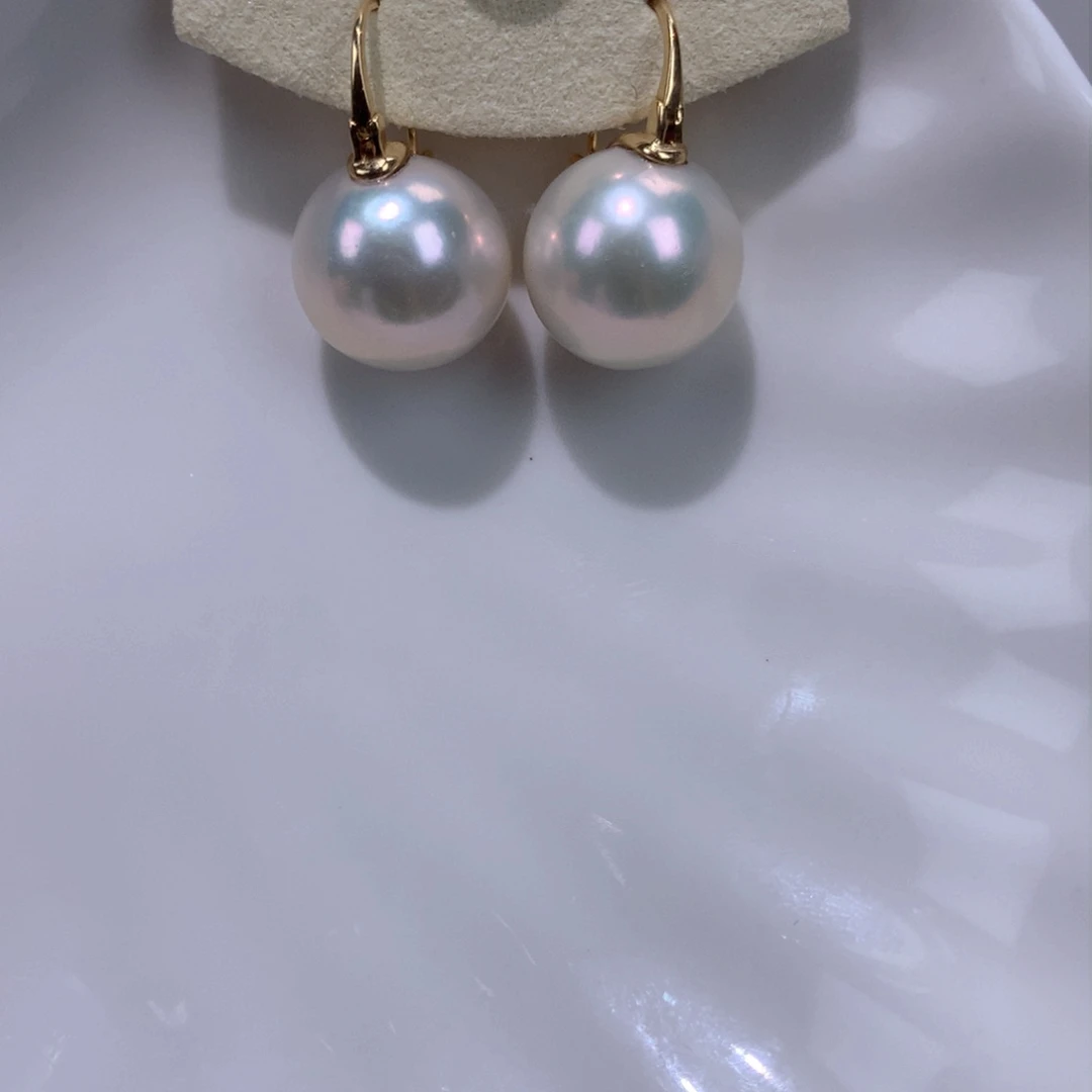 【闪购商品】18K金镶嵌淡水珍珠耳饰
