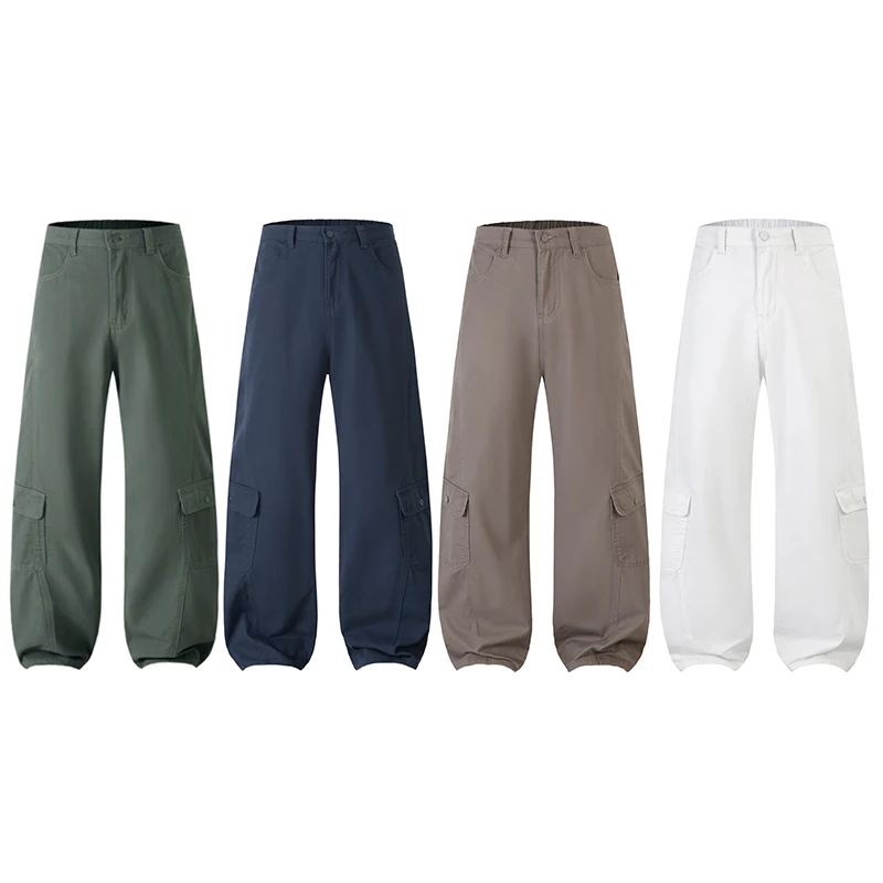 2025秋季新款流光风美式工装休闲裤男宽松直筒男女同款长裤子vibe