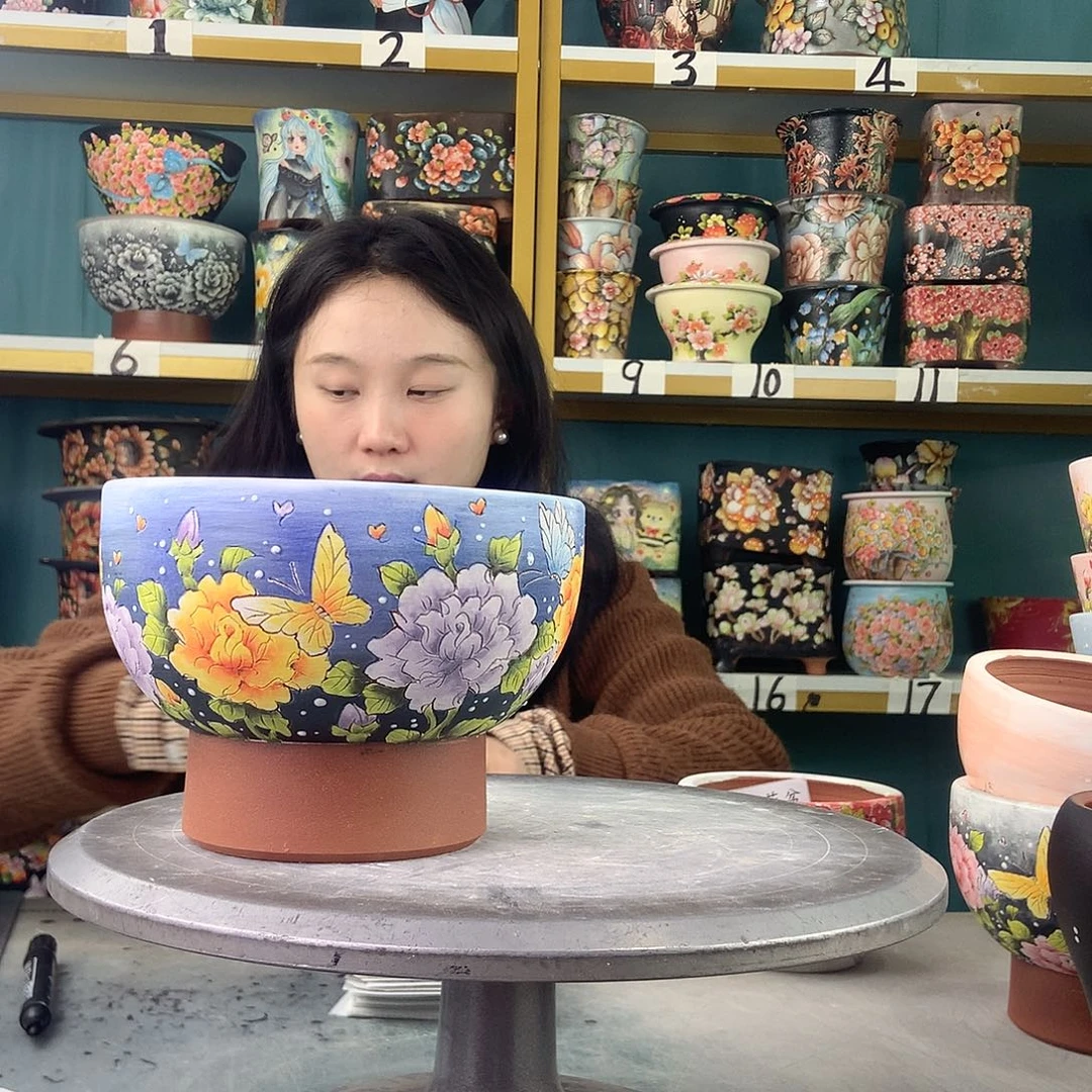 苦****陶景德镇手工花盆292