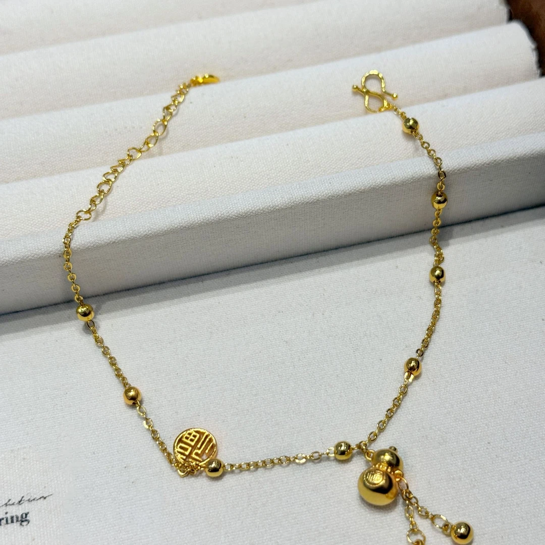 14112葫芦福字脚链