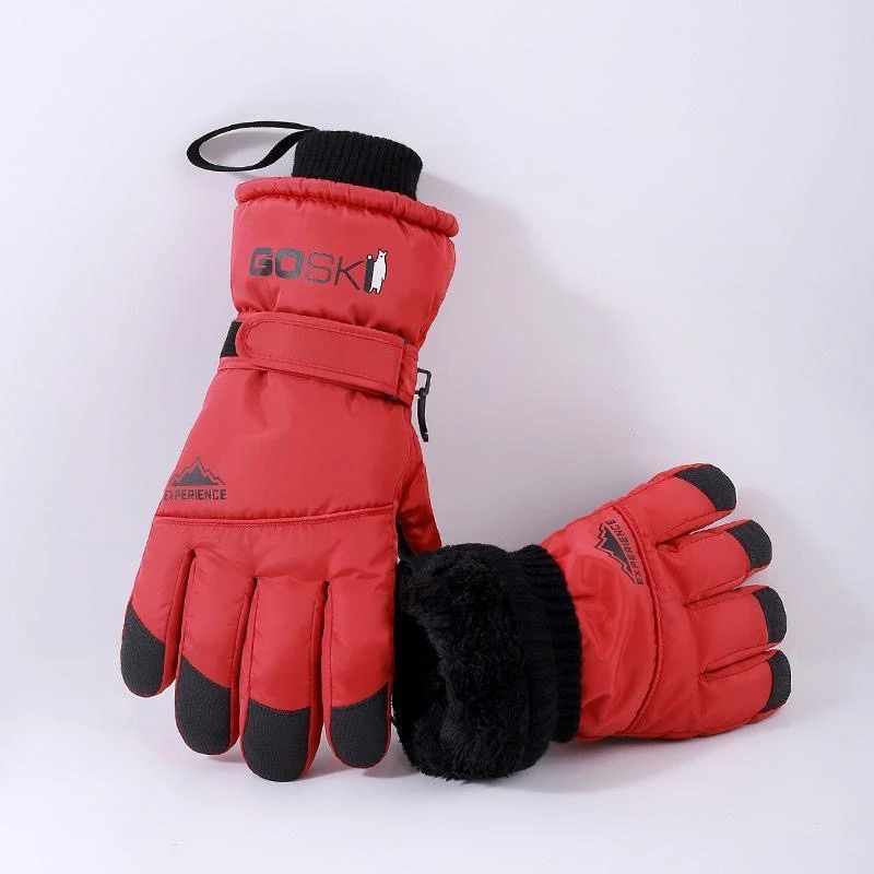 新款滑雪手套男女冬季骑车保暖加绒加厚触屏防水骑摩托电动车防寒