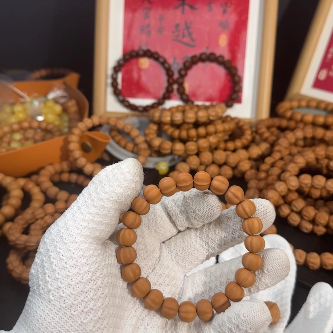 手串猴头核桃自然走色磨砂小鲨鱼