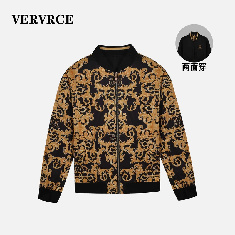 VERVRCE/InkVein高级感双面男士黑金刺绣夹克外套
