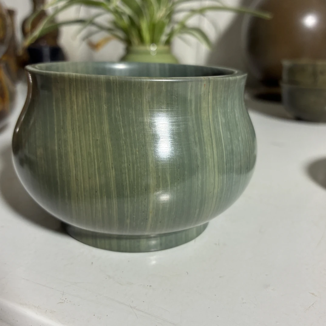 松花石小罐，水盂