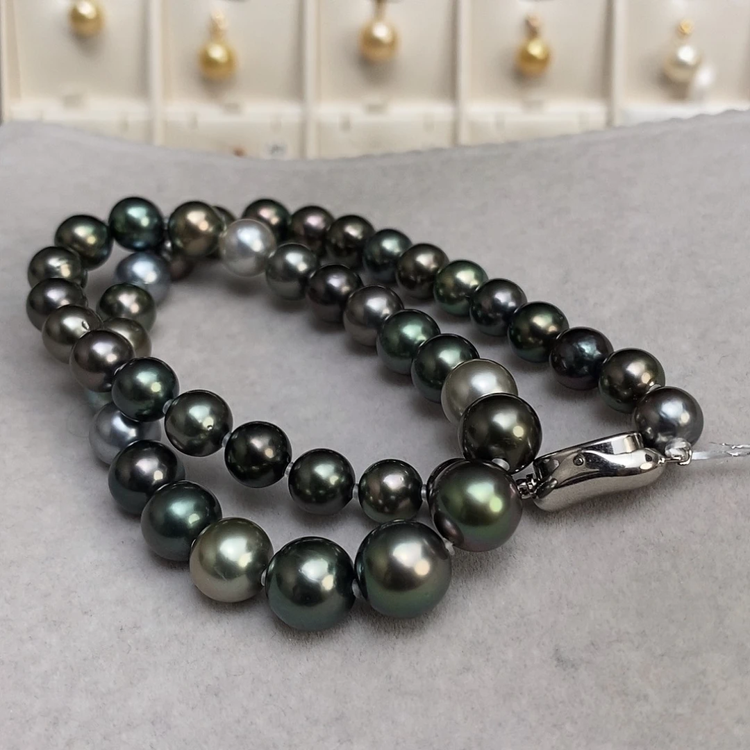 项链未镶嵌海水珍珠大溪地8-11