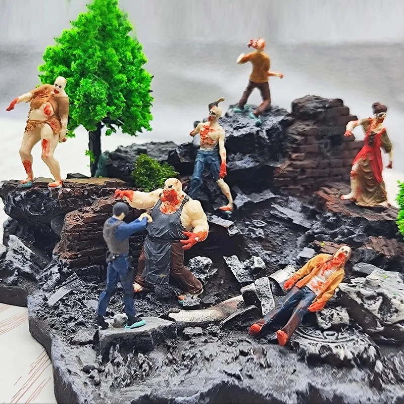 VM 1/64生化危机克菜尔 菜昂断头烂嘴比基尼丧尸场景微拍人偶手办