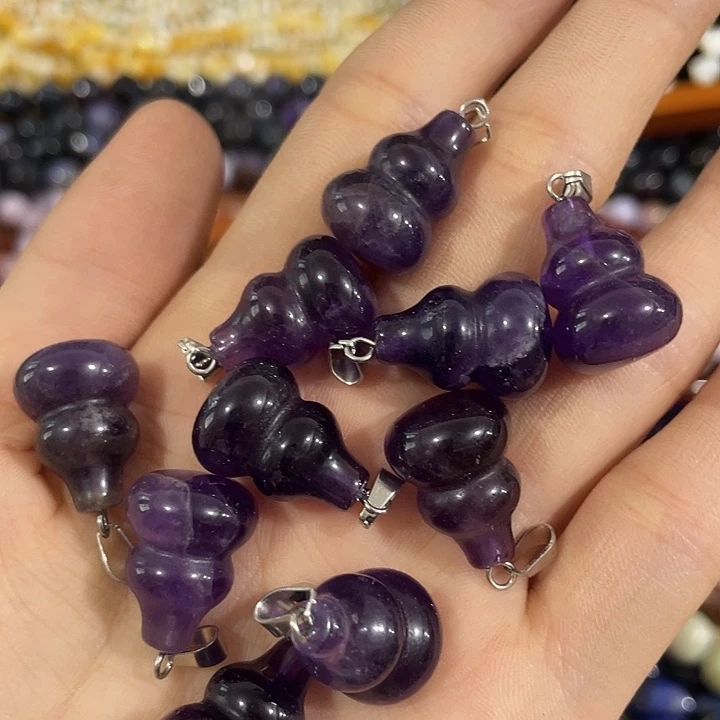 贝壳非金属2个紫水葫芦吊坠