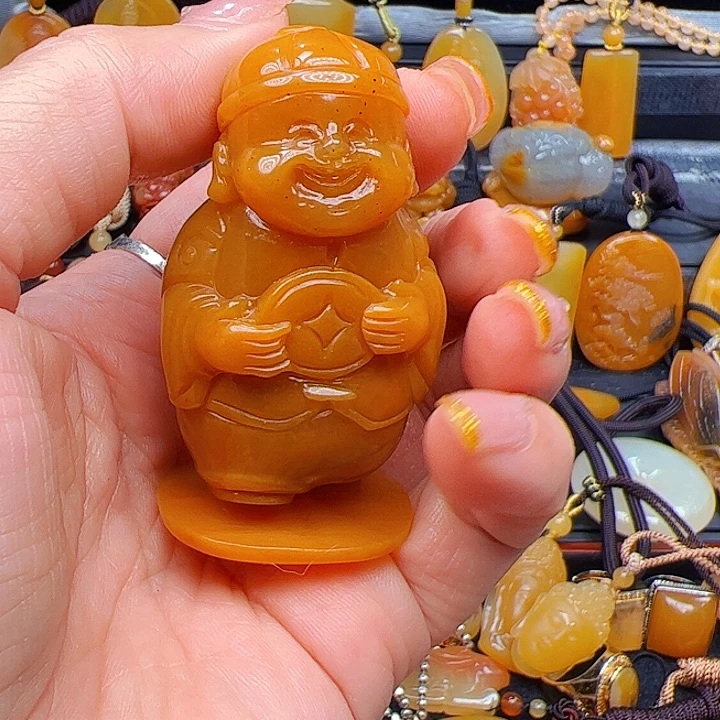 石英质玉（黄龙玉）合金手链