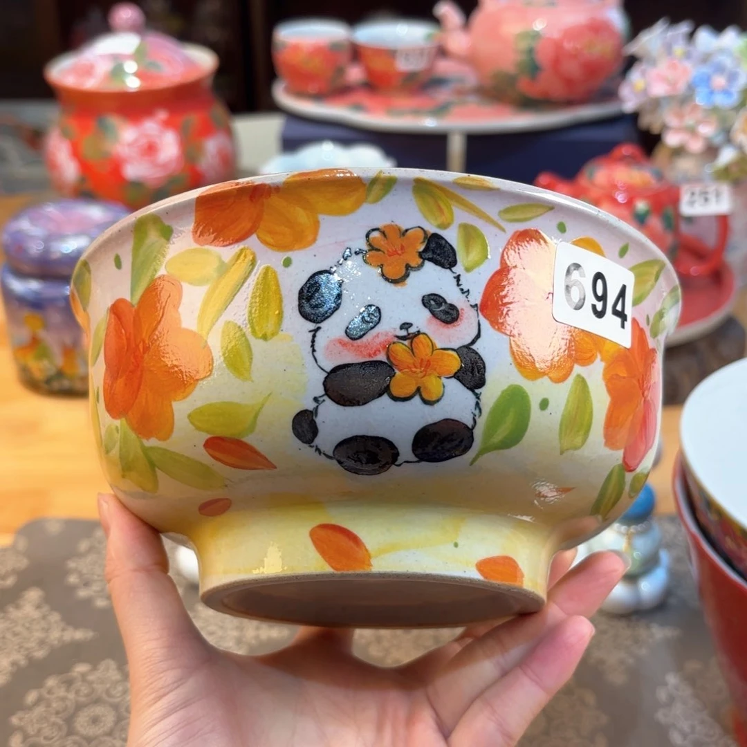 景德镇手绘高温釉下彩陶瓷茶具