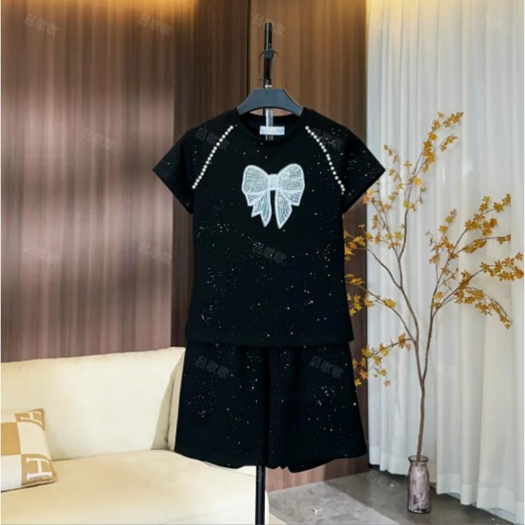 【宠粉价】高奢重工宽松版夏季短袖T恤短裤时尚套装JC-A3425