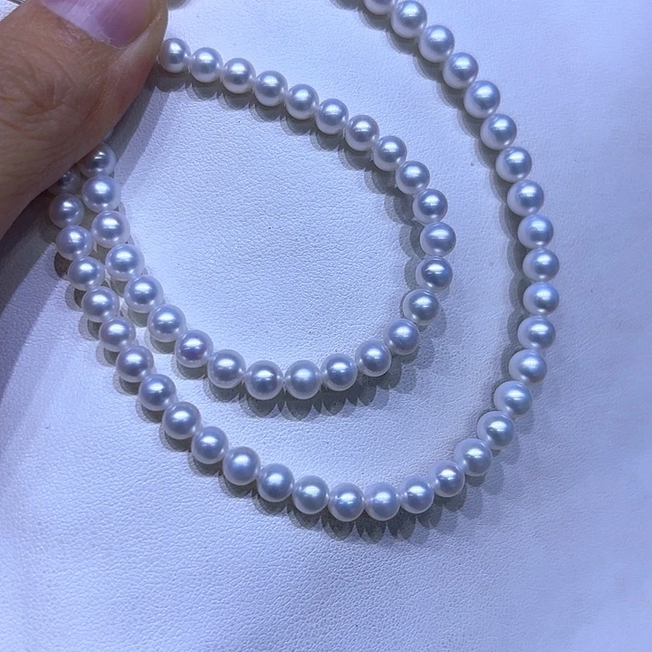 淡水珍珠颈饰银S925镶嵌
