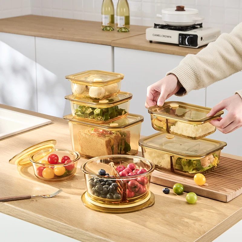 高硼硅玻璃饭盒微波炉加热专用带饭餐盒上班学生便当盒保鲜盒