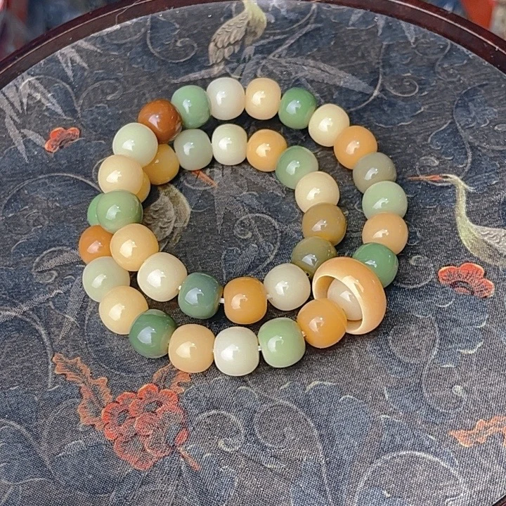 【B28】11mm多宝双圈手串手持天然菩提根串