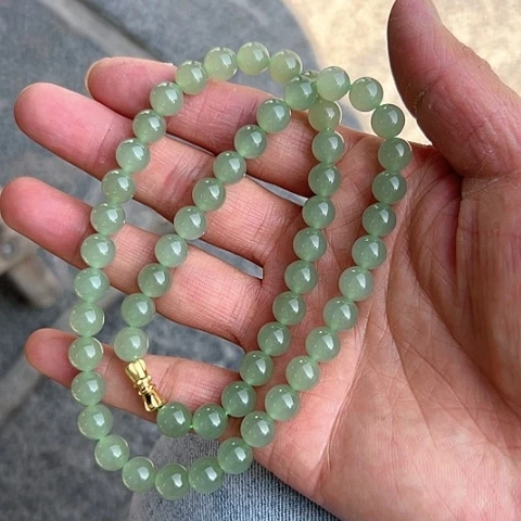 【闪购商品】和田玉未镶嵌项链高冰起荧光起胶项链