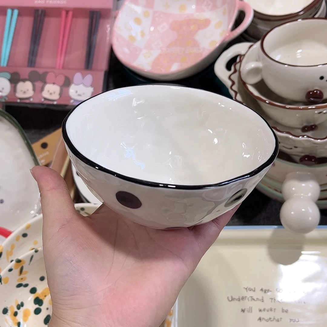 波点5寸米饭碗微微瑕