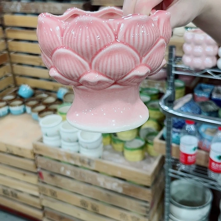 有孔.凑单10元陶瓷花盆发货！