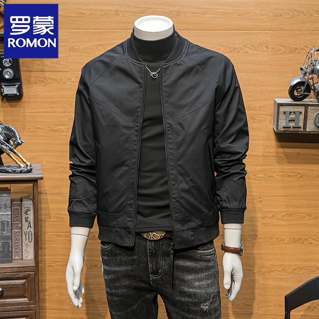 罗蒙男士爆款春秋季韩版痞帅外套休闲时尚潮流商务飞行员工装夹克