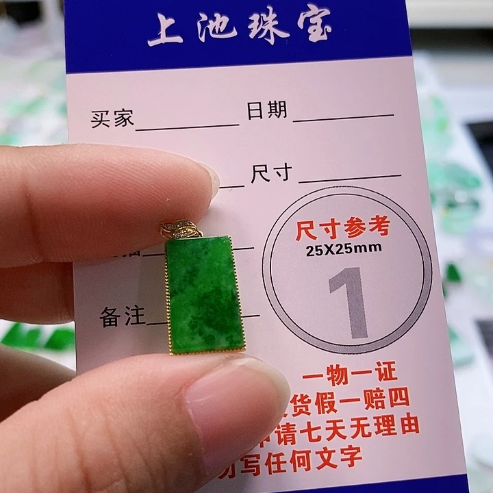 【闪购商品】翡翠颈饰18K金镶嵌美*翡翠