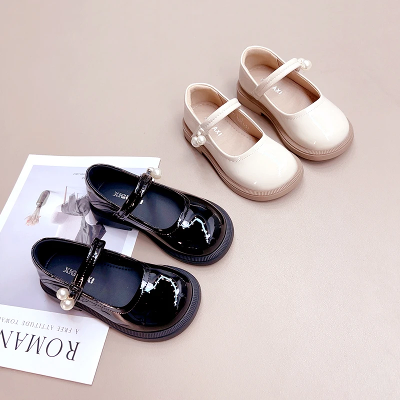 杰西可1118女童小皮鞋童鞋2025春秋季新款儿童黑色表演出公主单鞋