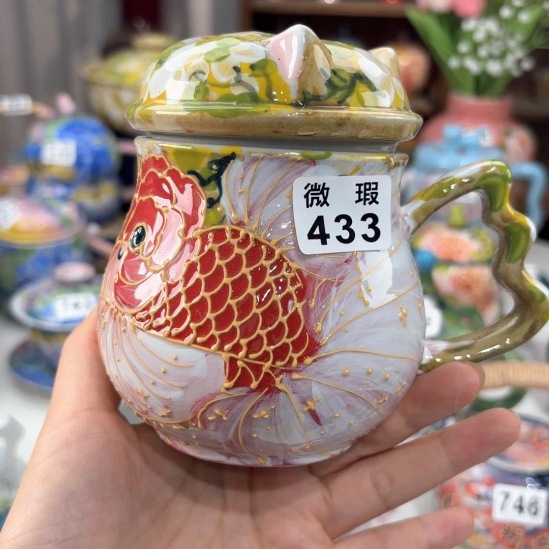 景德镇手绘高温釉下彩陶瓷茶具