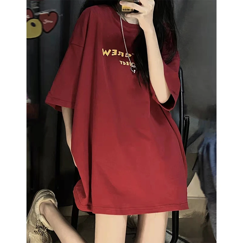 【220克纯棉】夏季新款纯棉短袖T恤上衣情侣装字母百搭宽松潮