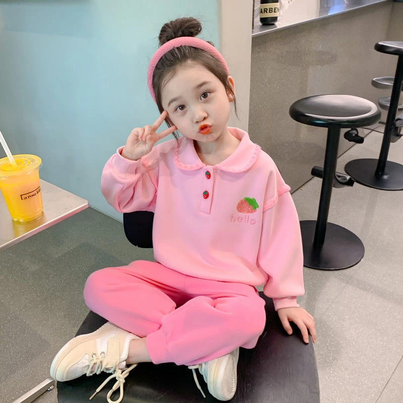 女童秋装套装2025新款儿童装洋气春秋季小女孩宝宝时髦运动两件套