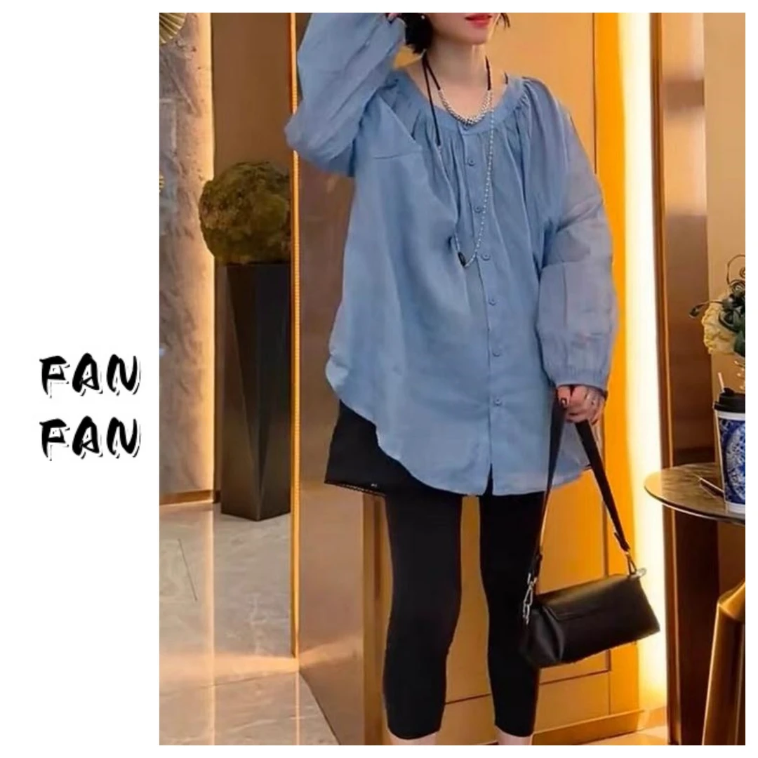 FANFAN 【松弛飘逸】轻薄透气衬衫