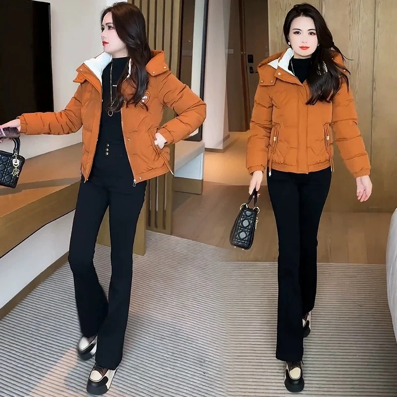 时尚小个子棉衣女士2025年冬季新款洋气修身显瘦保暖羽绒棉服棉袄