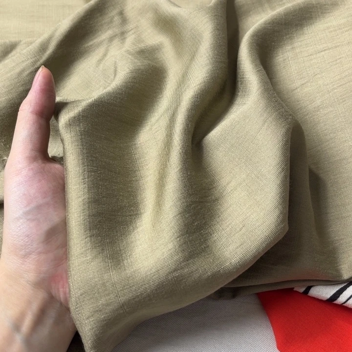 棉混纺浅军绿2米。