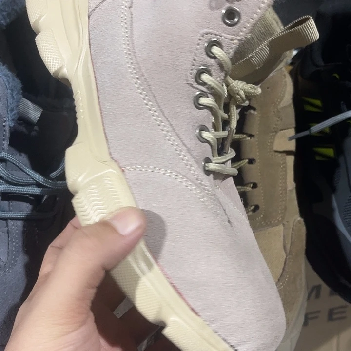 绒面牛毛皮43鞋码棉鞋中棒