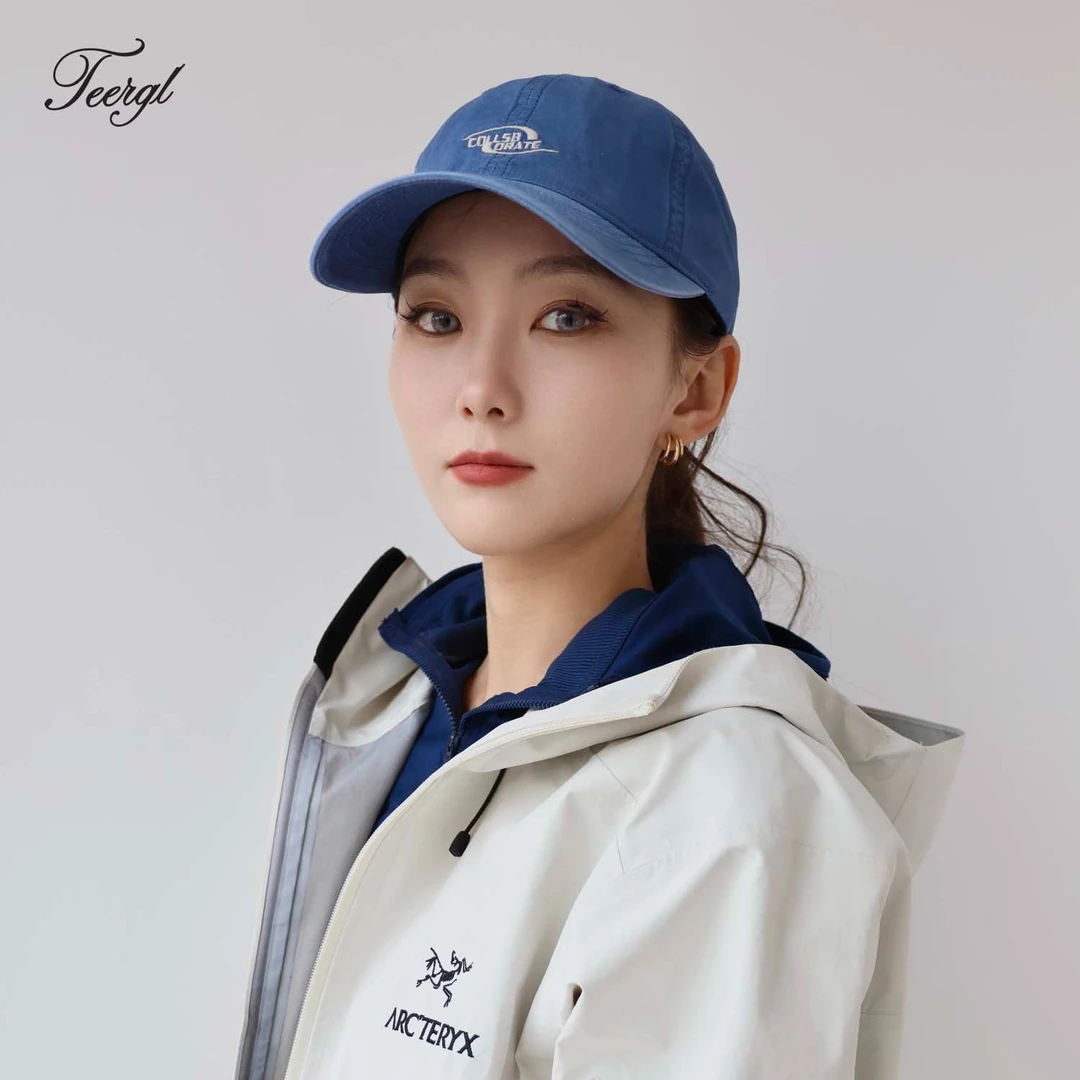 韩版简约鸭舌帽日系刺绣棉春夏新款休闲百搭户外运动软顶棒球帽子