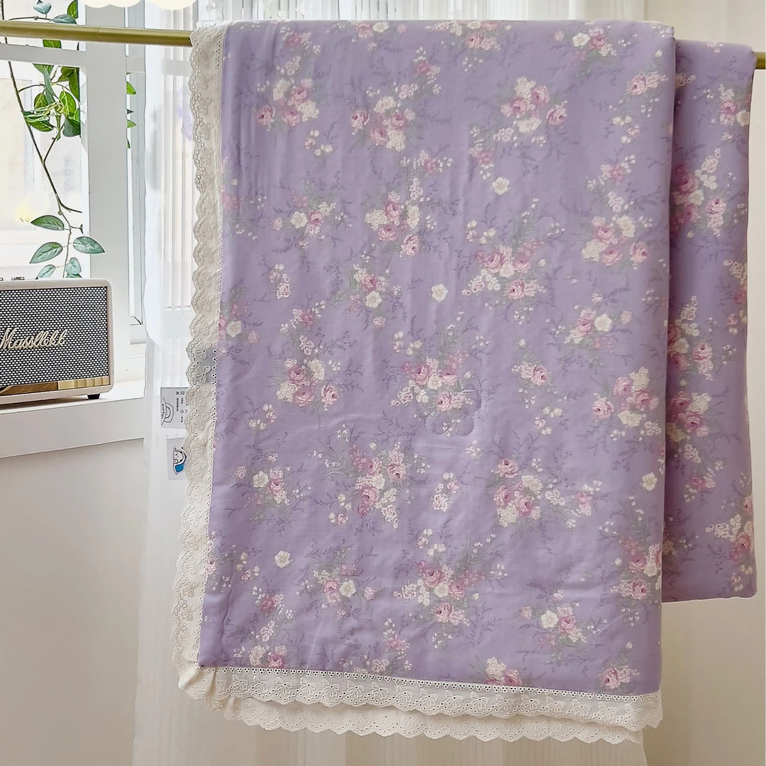 纯棉双层纱夏凉被全棉母婴A类纱布空调被子大豆纤维被芯可机洗