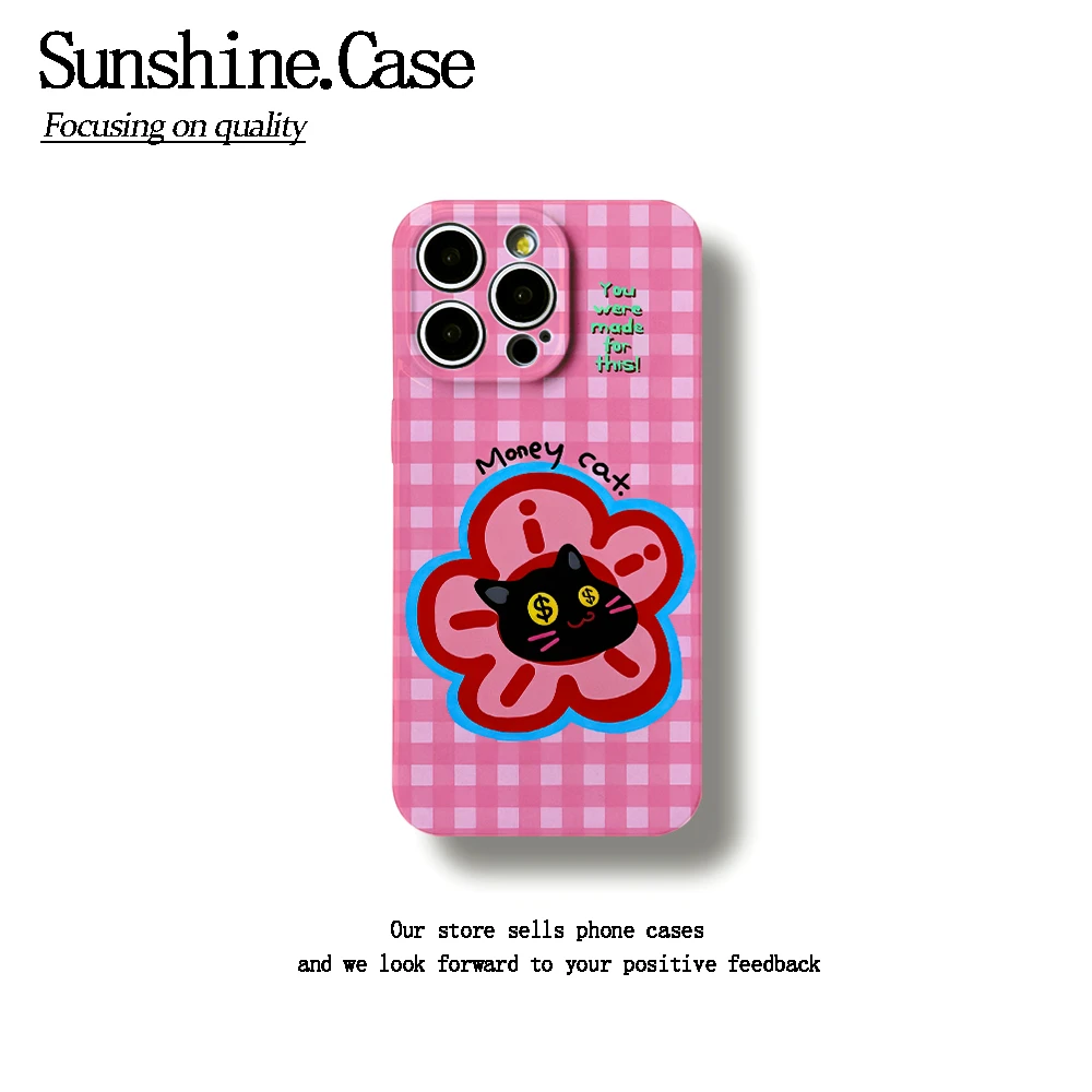 【番茄case专属】粉色花朵软壳适用苹果oppo华为vivo小米手机壳