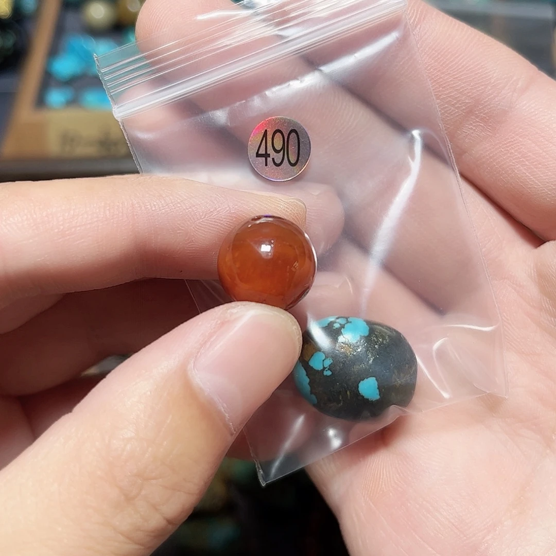 大***雄玛瑙/玉髓未镶嵌圆珠桶珠老型手串！！