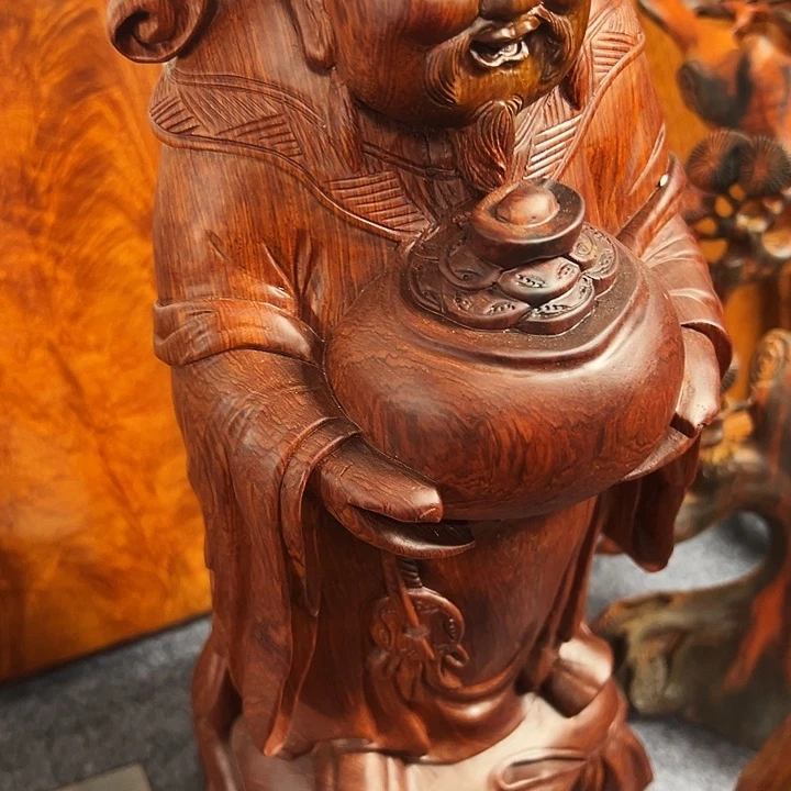 木质无**喻缅甸花梨木摆件一个