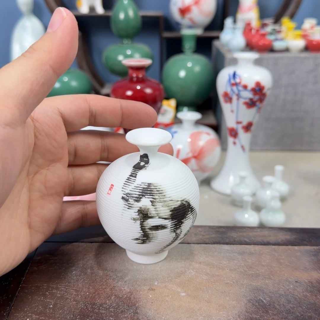 陶瓷手工小花器摆件