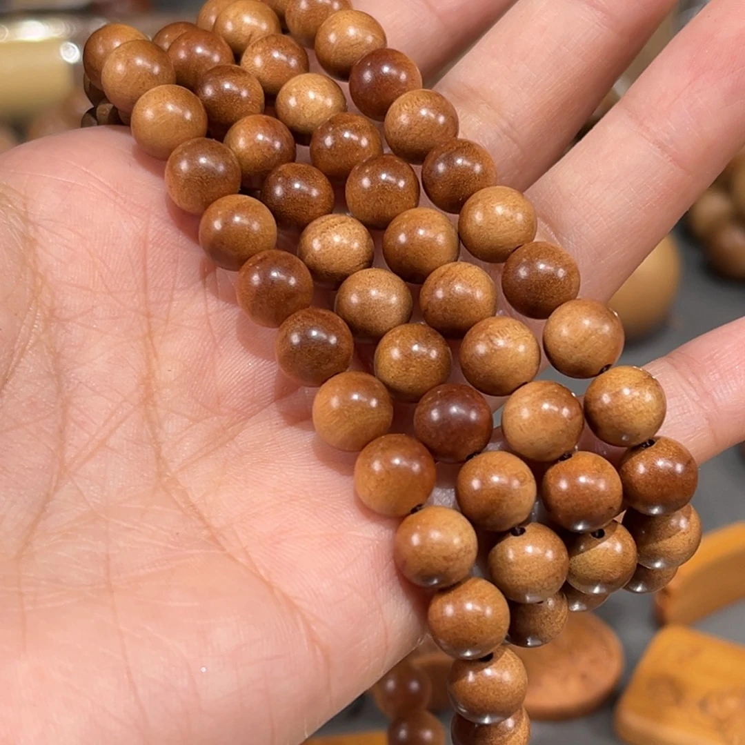 乐***头檀香木手串/手链全品0.8✖️108颗多圈沉水